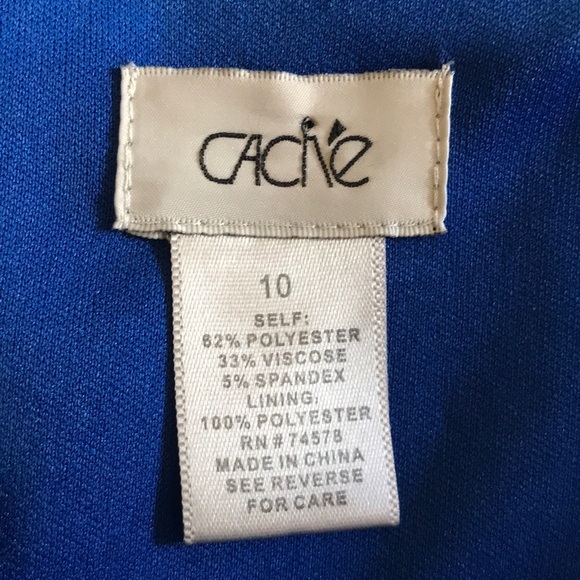 Cache blue and black color block zip back dress - Picture 4 of 6